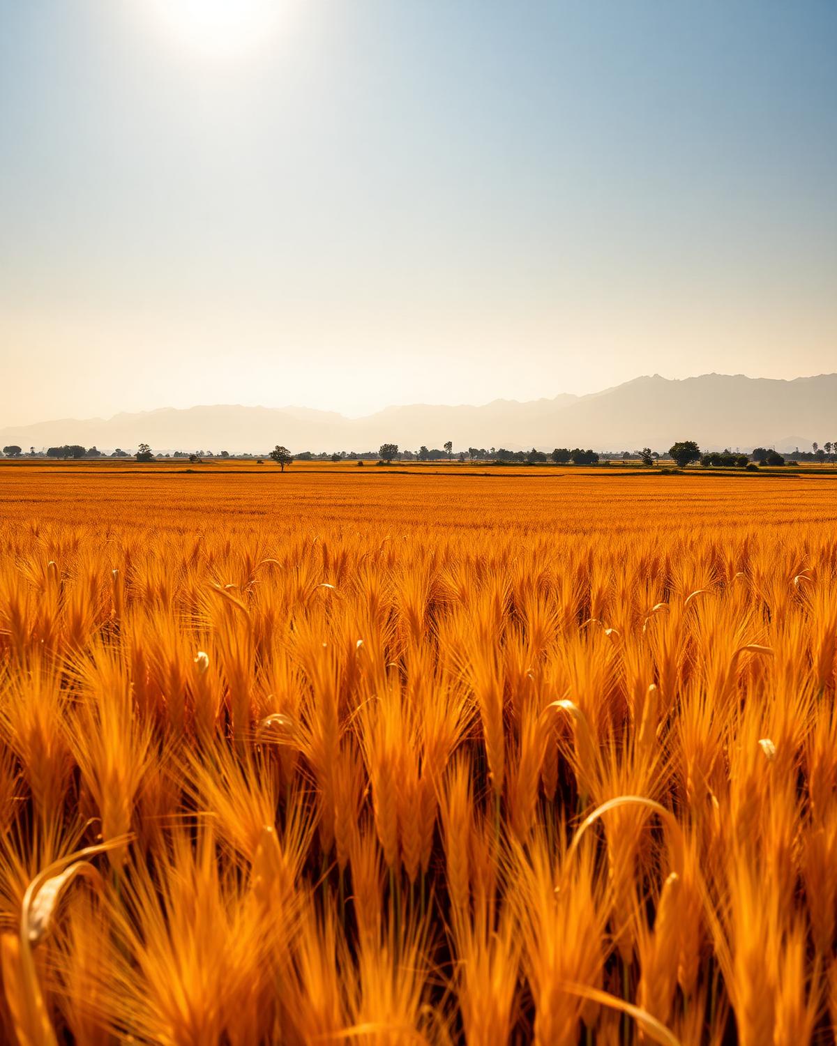 Golden wheat field in the Tarai region